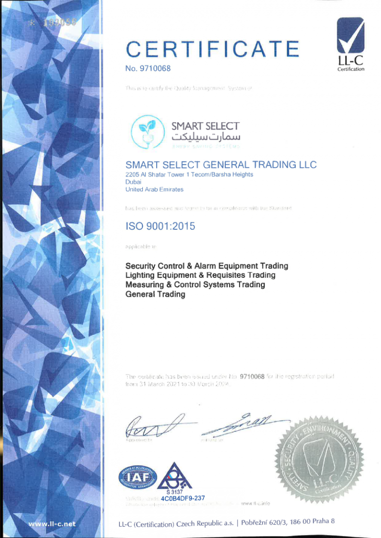 ISO 9002015 Certificate